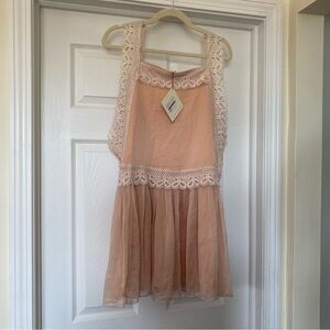 The Wallflower Creative Pink and Lace Feminine Dress Small With Tags